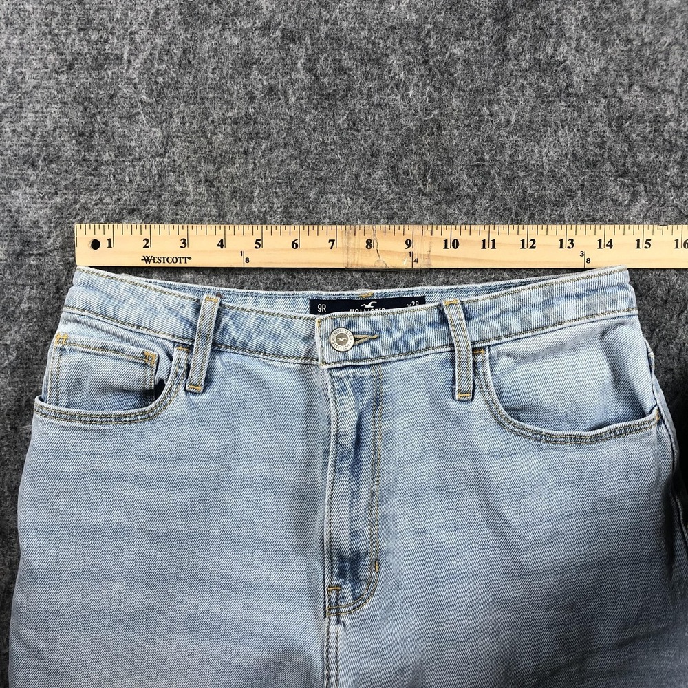 Hollister Dad Straight Jeans‎ Juniors 9 R Light Wash Ultra High Rise - Picture 7 of 16